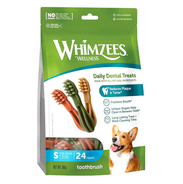 Premio para Perro Cepillo S Pack 24 Piezas - Whimzees Premio para Perro Cepillo S Pack 24 Piezas - Whimzees